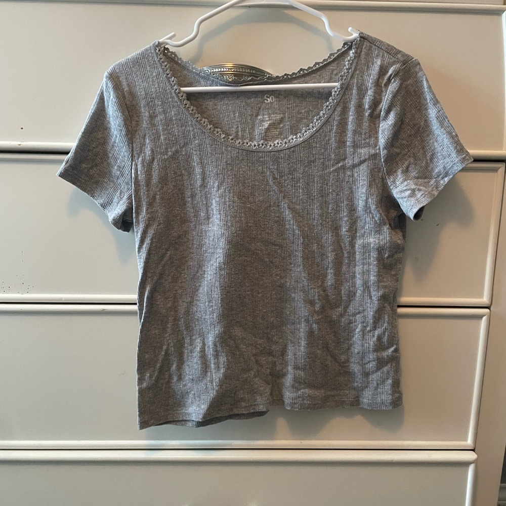 Gray T-shirt short sleeve